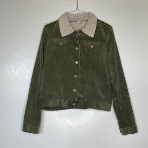 Favlux Olive Green Corduroy Jacket Size Small